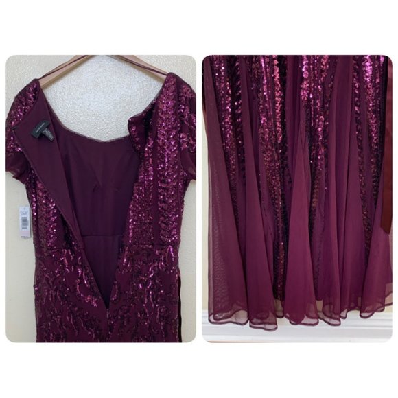 R&M Richards Sequined Godet Pleated Gown $149 - Picture 3 of 10